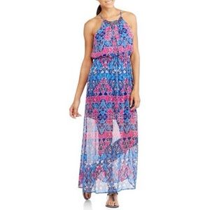 No Boundaries Cool Combo Print Maxi Dress